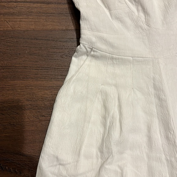 Greylin Strapless Jumpsuit, lined, side zipper in Linen/cotton blend in EUC - Picture 4 of 13